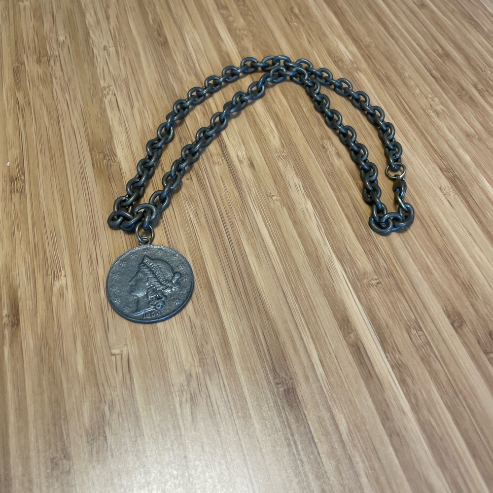 vintage coin pendant necklace